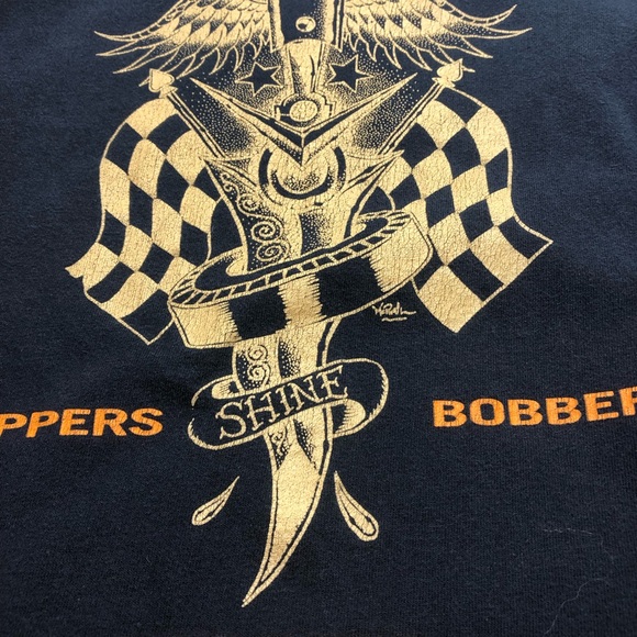 Vintage Jimmy Shine T-Shirt XXL Chopper Hot Rods double sided - Picture 6 of 11